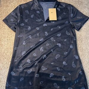 NEW! Nike Women’s Navy Paisley Polo Shirt
